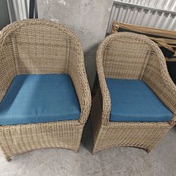 2 Wicker Patio Chairs
