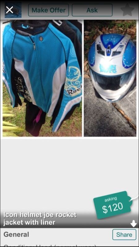 Girls motorcycle helmet and jacket