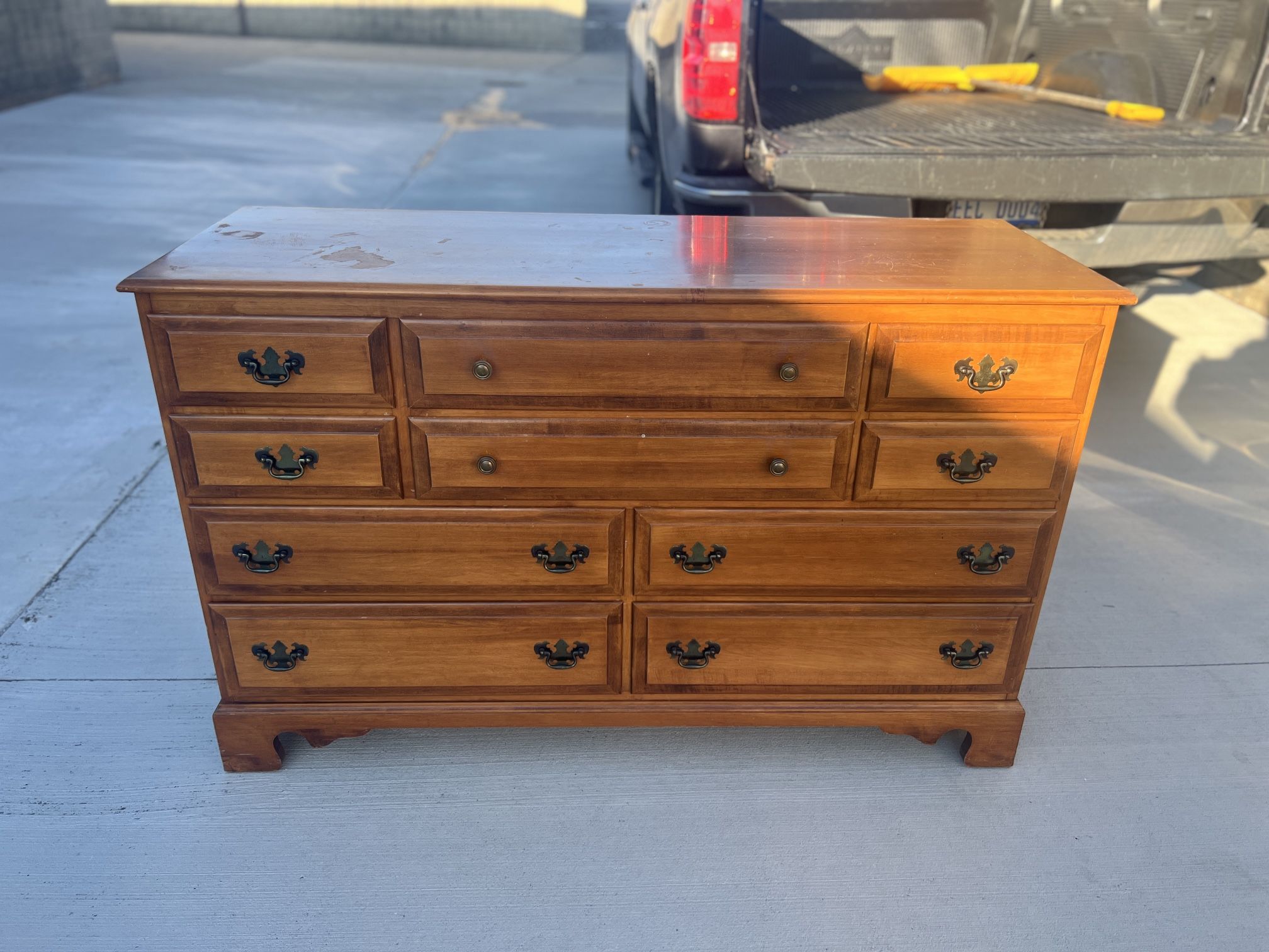 Sterling House 10 drawer maple dresser