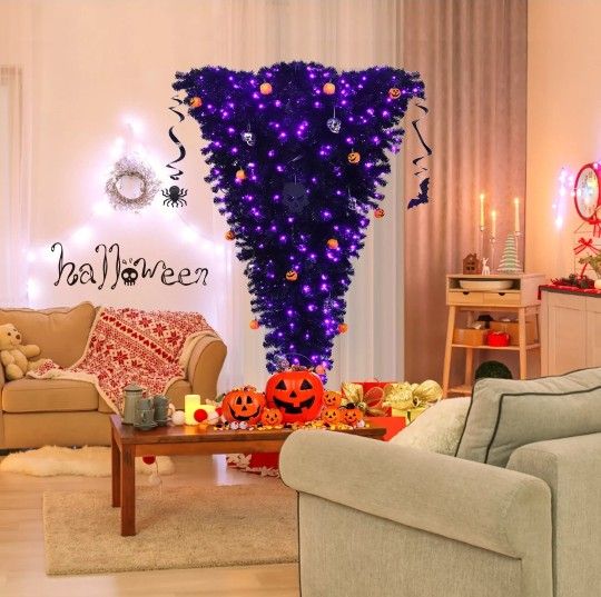 Upside Down 6ft Halloween Tree New