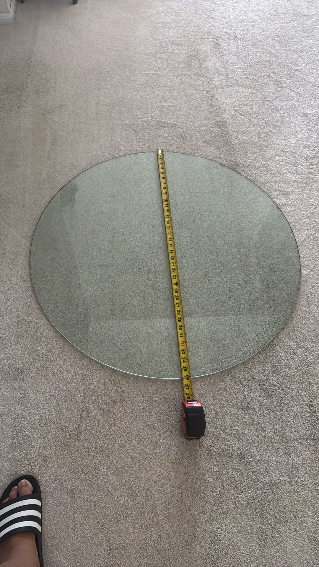 3 Foot Round Glass for Tabletop