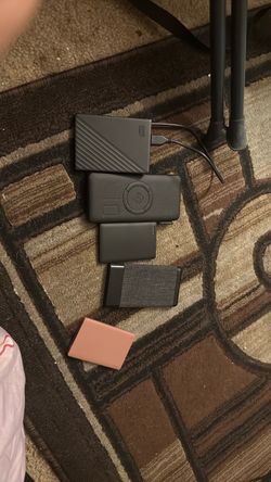 1 external hard drive 4 portable chargers