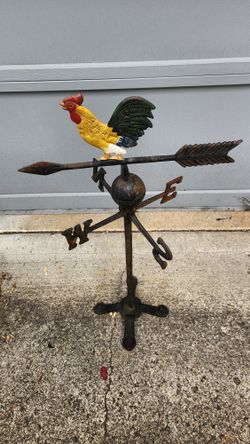Cast Iron Garden Rooster Weathervane