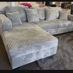 Brand New Elegant Super Plush Corduroy Sectional 
