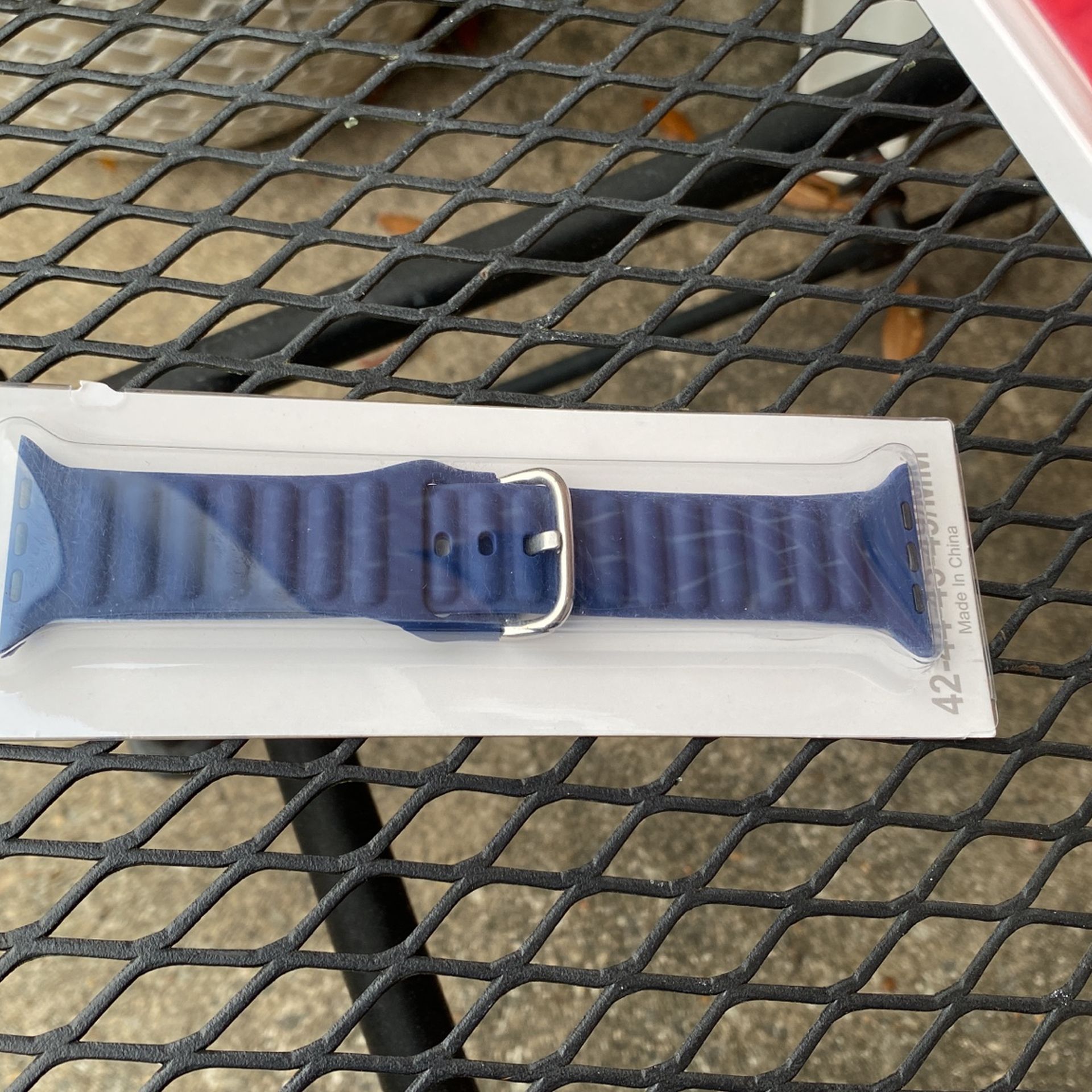 Apple Watch Blue Silicone Buckle Band 49/45/44/42