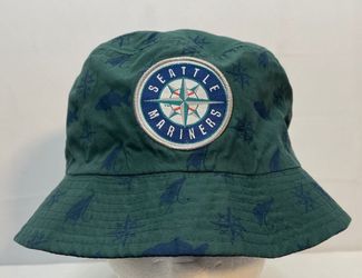 Vintage Seattle Mariners Trader Joes Reversible Bucket Hat 
