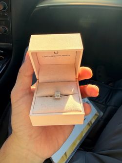 Princess Cut Lab Diamond 1.3 Carat 14k White Good