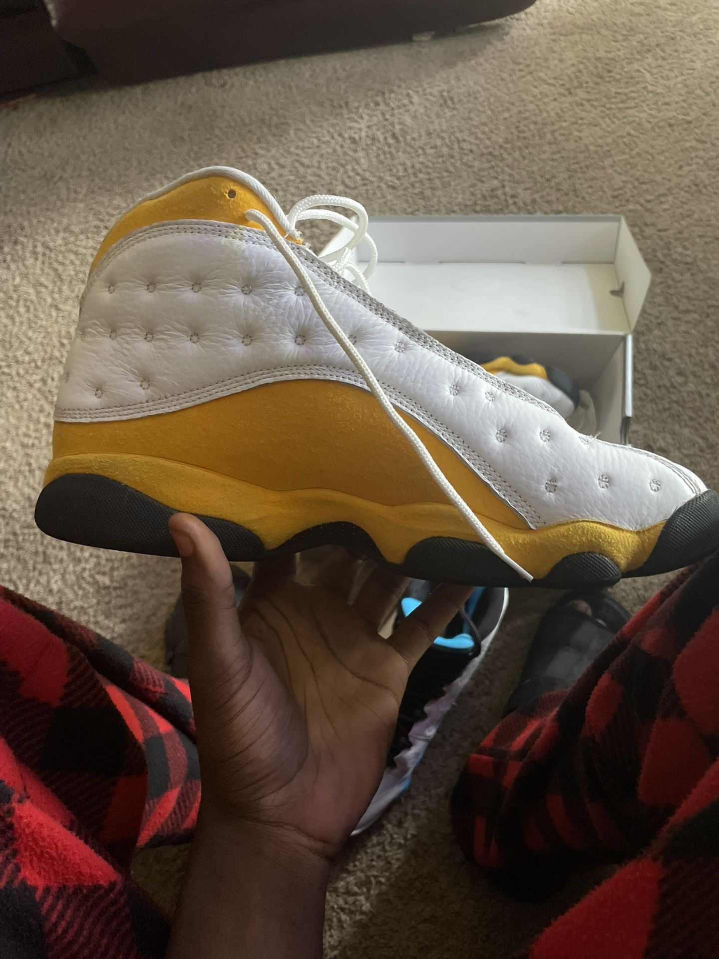 Jordan 13s Del Sol White