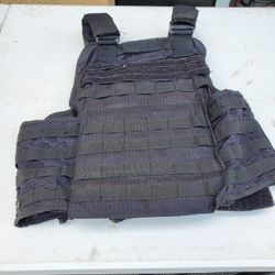 Adjustable Vest With Plates And Sides Black Bulletproof Protection Security 