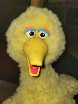 Vintage 1986 talking Big Bird  cassette plush animal