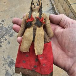 Antique Rolled Cloth Or Canvas Doll Help Identify 