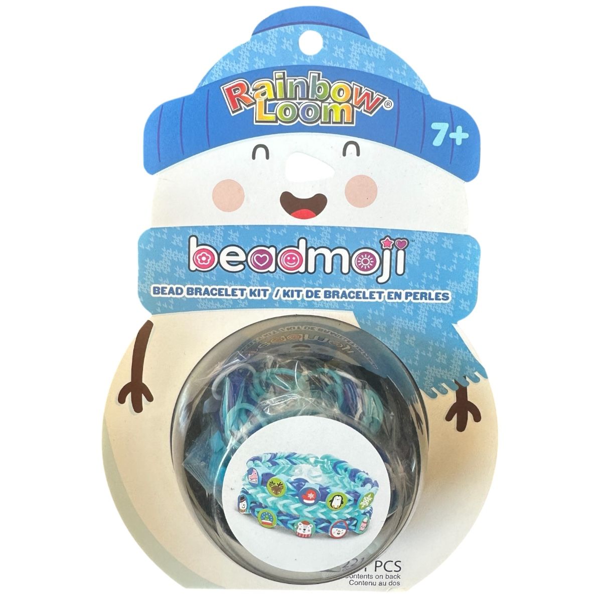 Rainbow Loom Beadmoji Bead Bracelet Kit Snowman Theme 7+ New