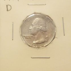 1964D silver quarter