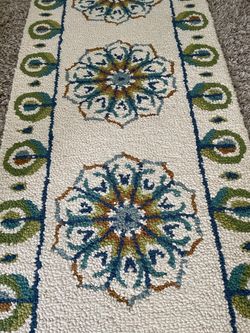 Decorative Wool Hand Hooked Identical Runner Rugs (2)-NEW –