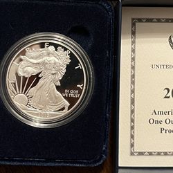 1 Oz Silver 2013 Proof American Silver Eagle  .999 Fine Silver MINT