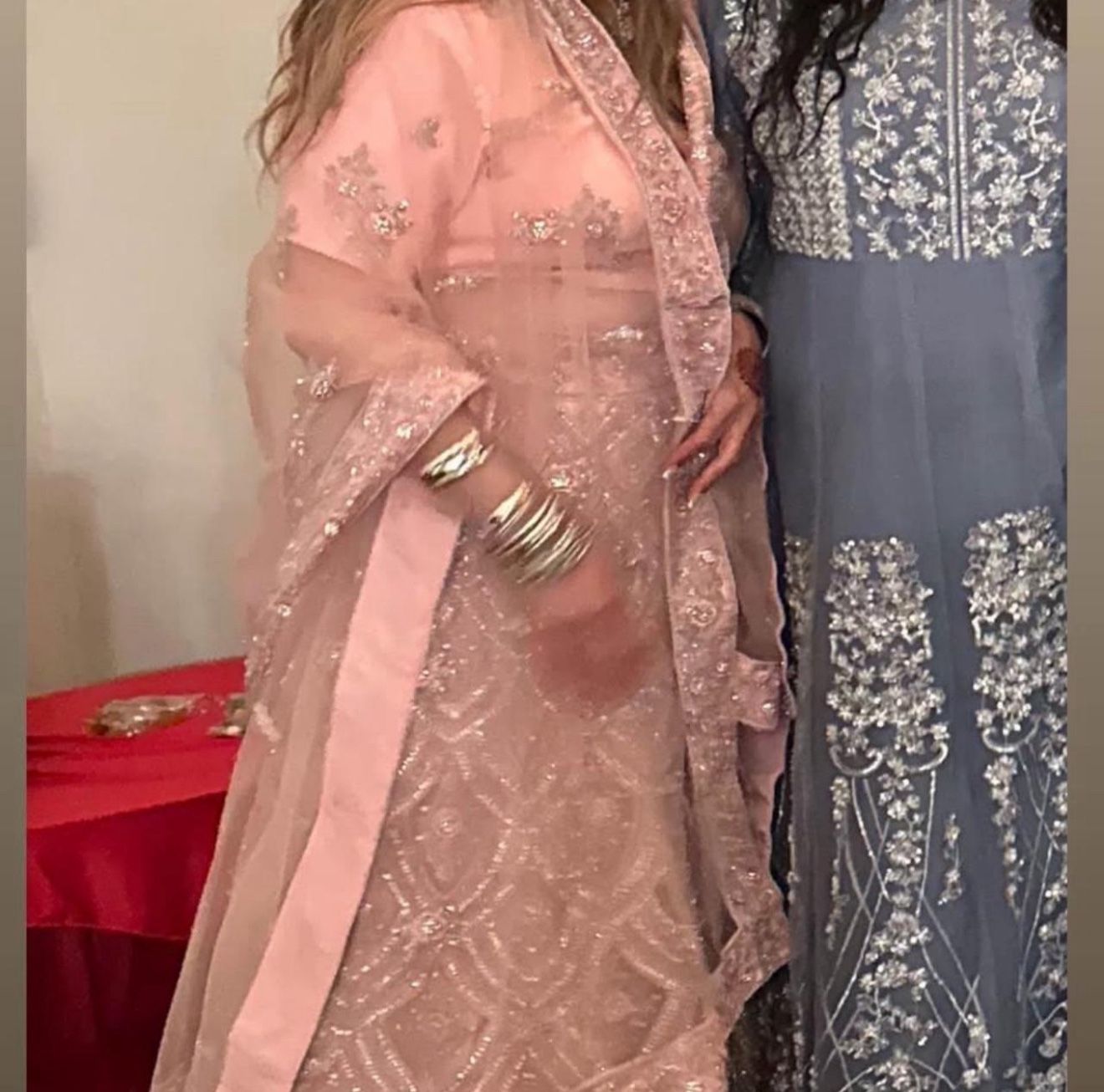 PINK PAKISTANI LEHENGA CHOLI WEDDING GUEST OUTFIT SIZE XXL