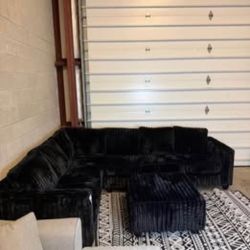 Viral Ultra-Fluffy Corduroy Sectional w/ Ottoman available