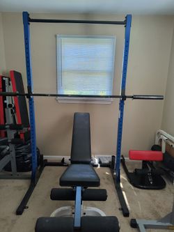 Cap Barbell Squat Rack/ Power Cage & Bench Combo