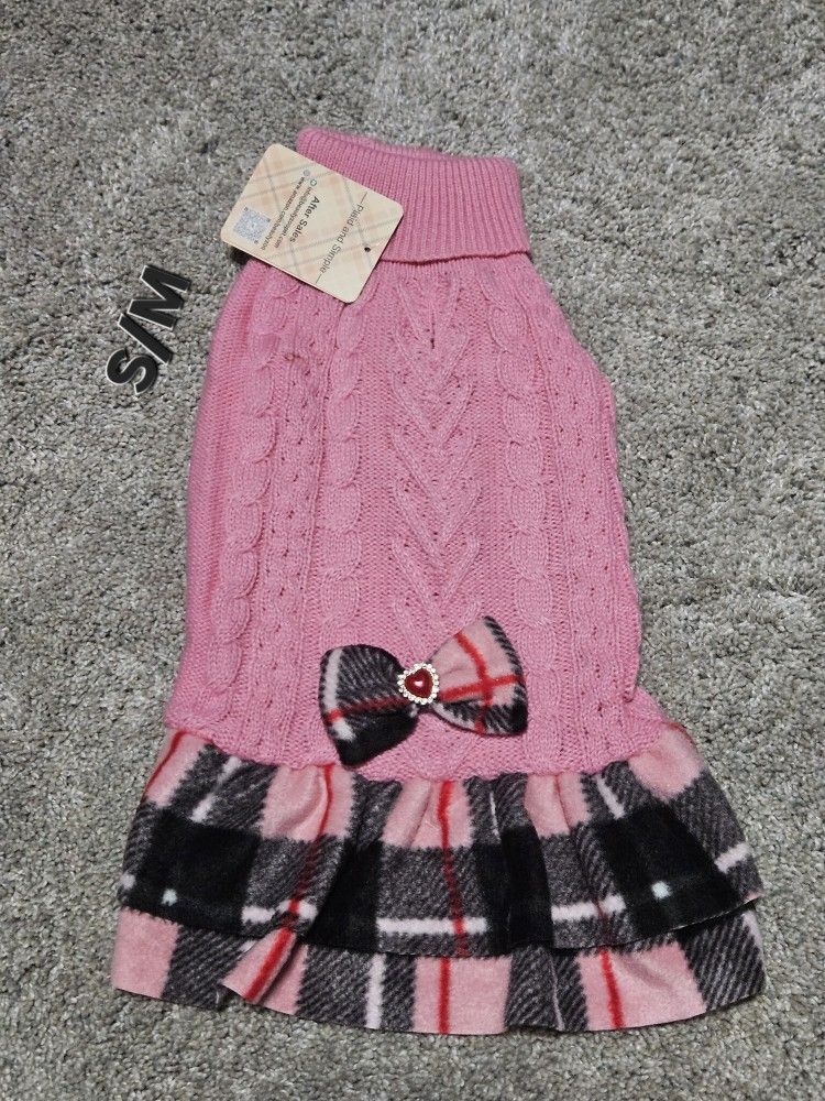 Dog Or Puppy Sweater Dress New Small Medium 