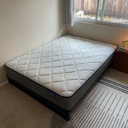 Zinus Queen Bed Frame and Living Spaces Revive Queen Mattress