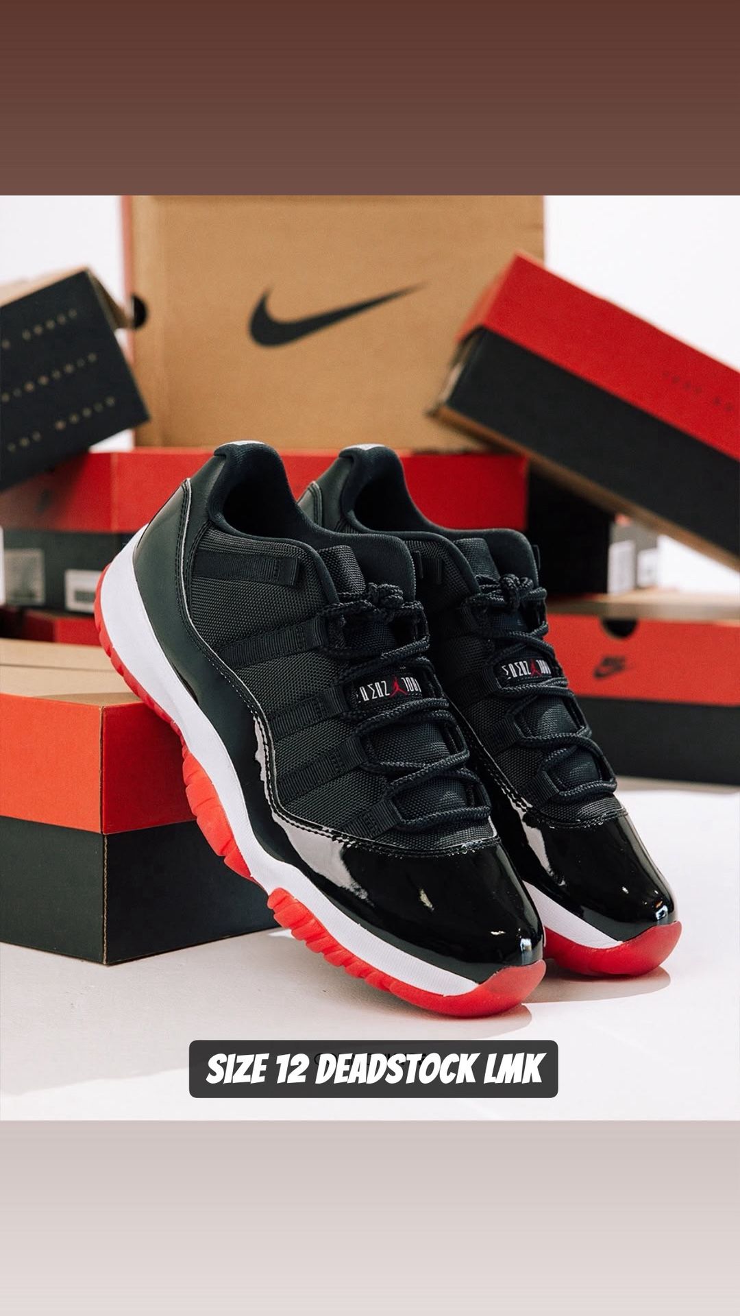 Jordan 11 Low Bred Size 12 DS