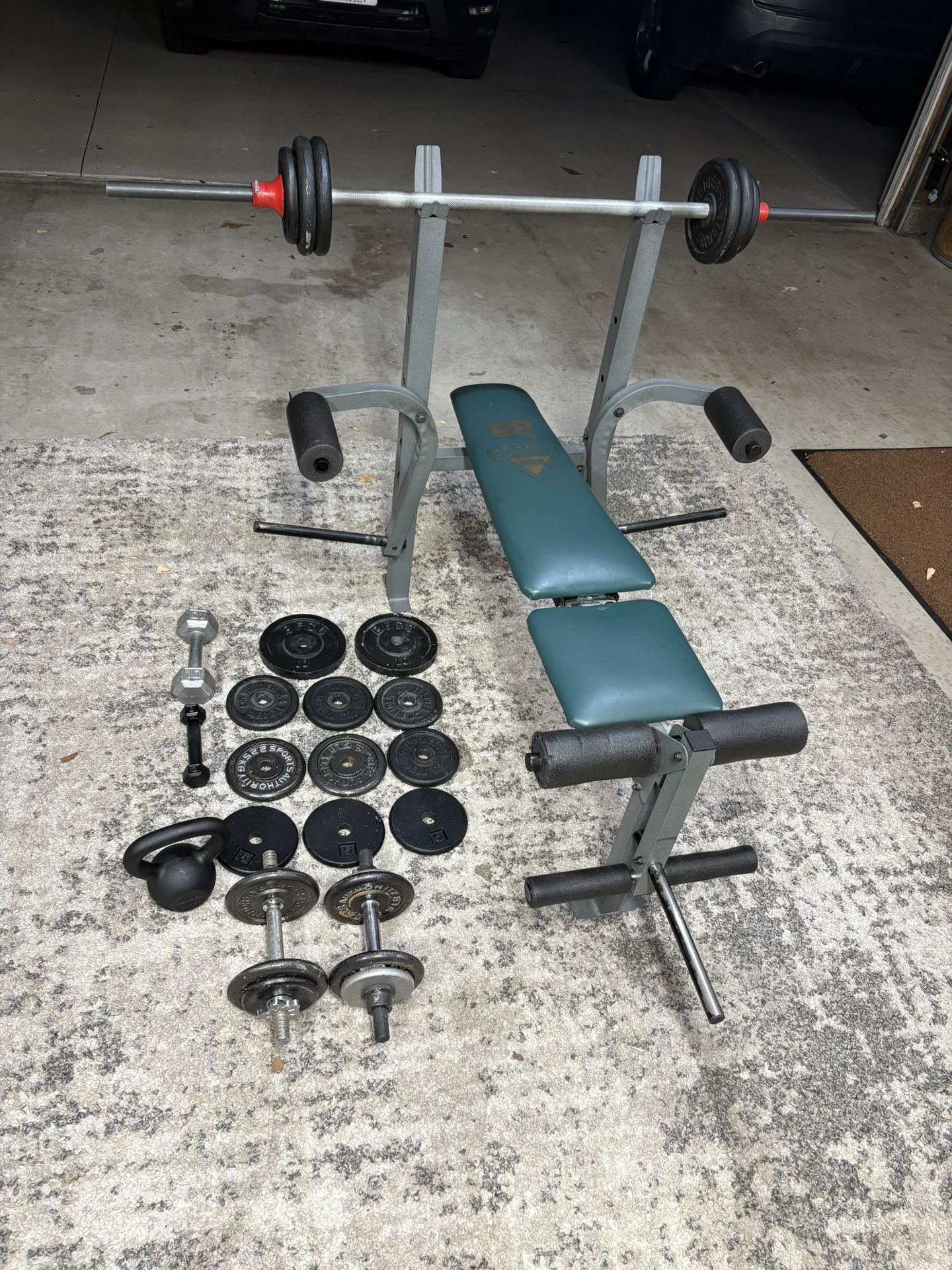 Weight Bench and Weights