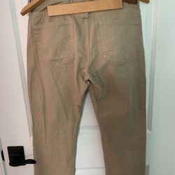 J Crew Fringed Khaki Colored Jeans