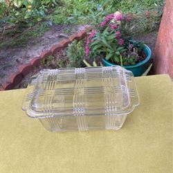 Vintage Hazel Atlas Refrigerator Dish& Lid