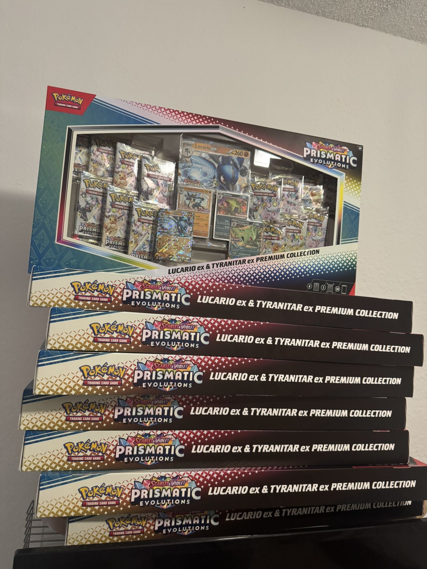 Prismatic Evolutions Lucario ex & Tyranitar ex Premium Collection
