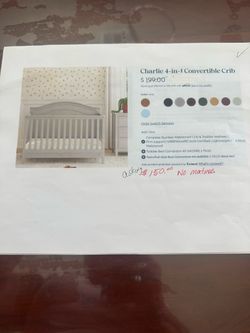 Charlie 4 in 1 Convertible crib