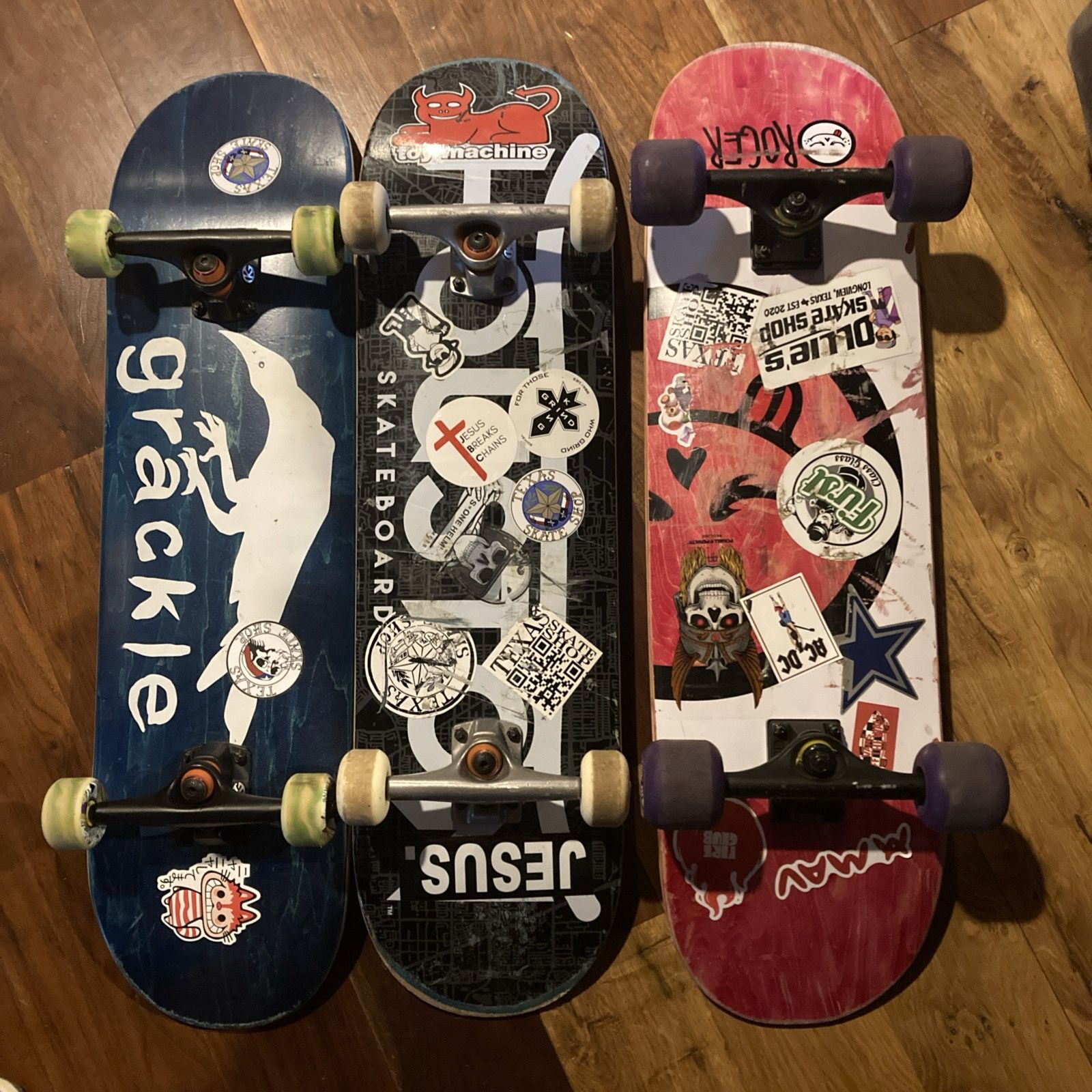 Lot Of 3 Complete Skateboards