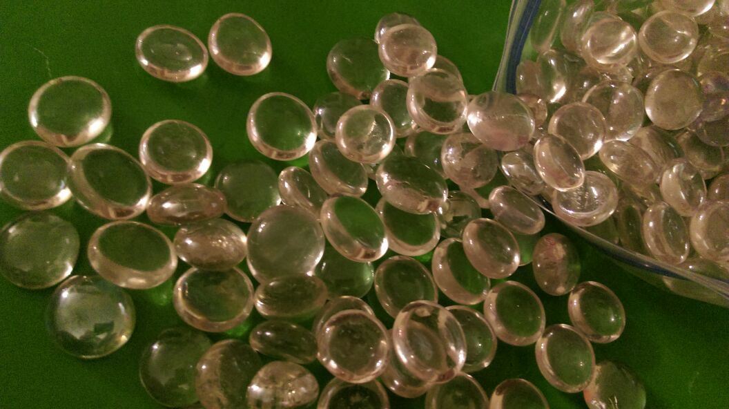 500 clear glass bead drops