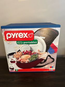 New 7 Pc Pyrex Portable Server Bowl