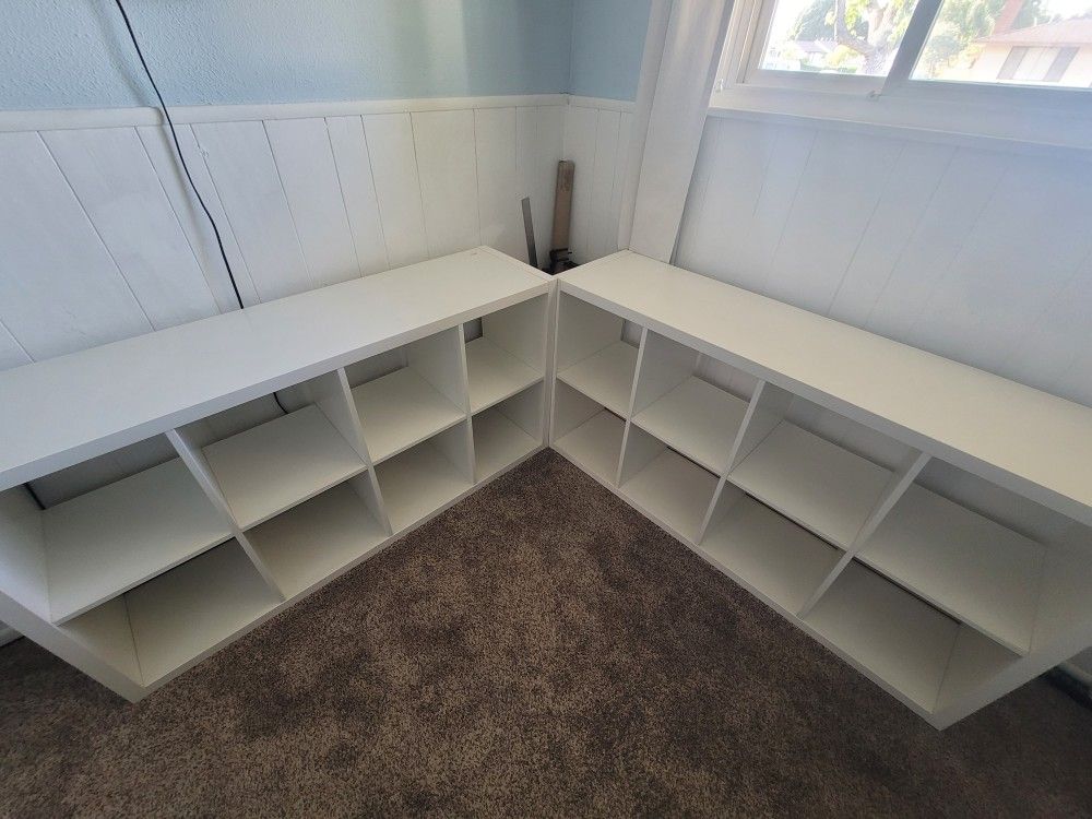 Ikea Kallax Storage Shelves - White Set Of 2
