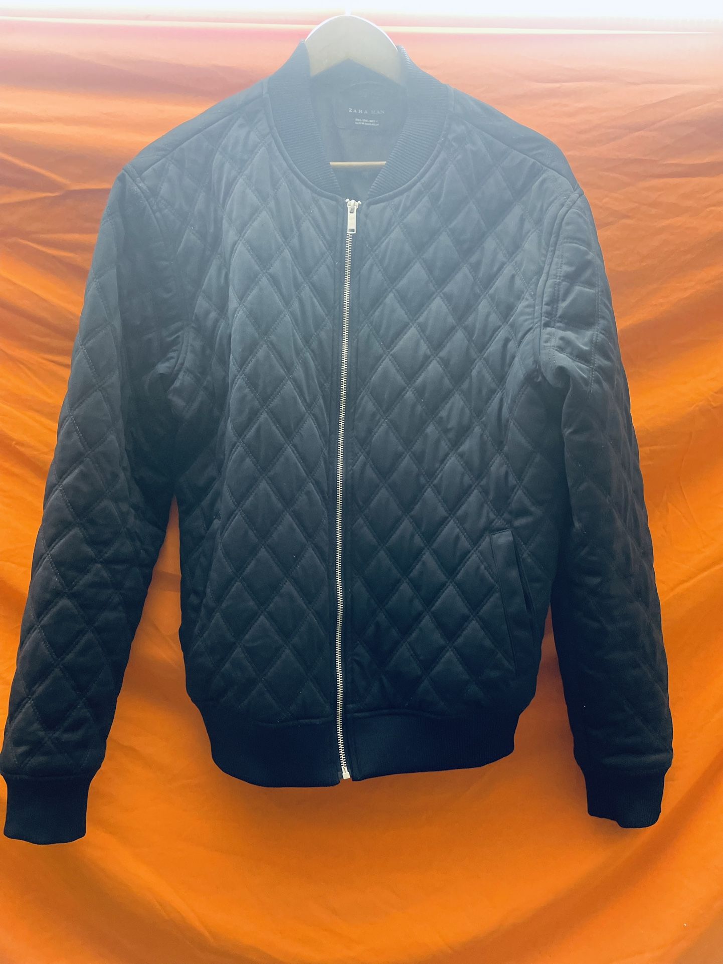 Zara Waffle Bomber Jacket 