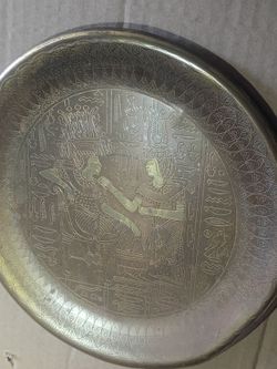 Vintage Egyptian engraved copper plates
