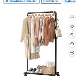 Sakugi clothes rack with wheels