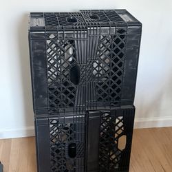 Durable black crates (4)