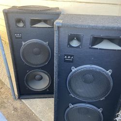 ADJ DJ Speakers (Pair) – Needs Woofers – Highs Work