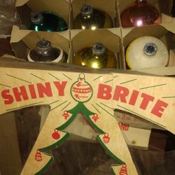 Shiny Brite ,Poland ,Vintage Ornaments 