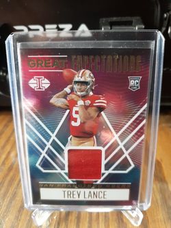 Trey Lance Rookie RC Great Expectations Patch 2021 Panini Illusions SF 49ers