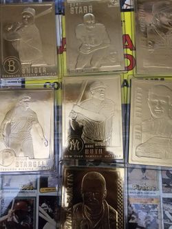 22kt Gold Sports Cards Baseball, Nascar, Football 