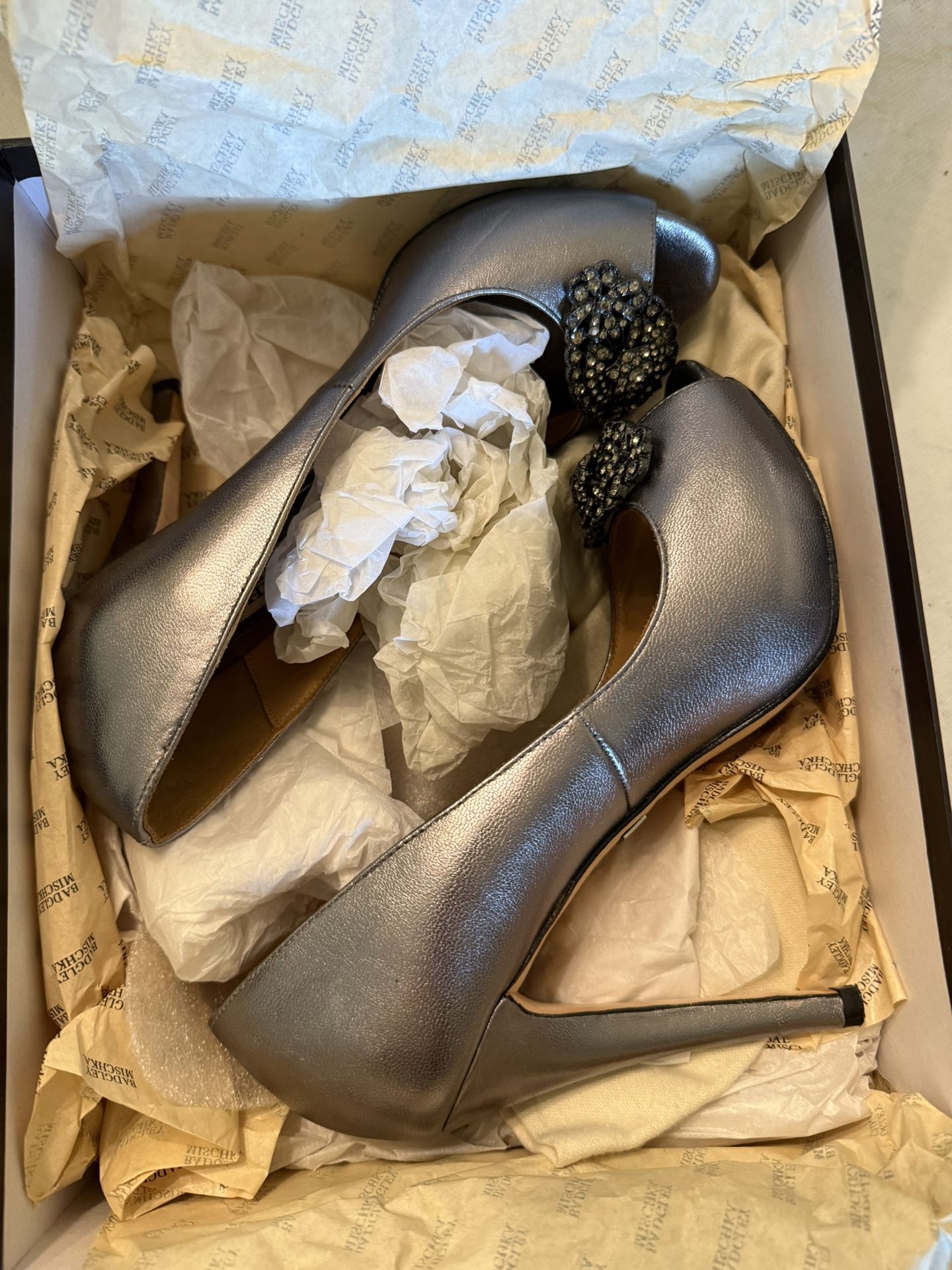 Bagdley Mischka Jeweled Heels Size 7.5