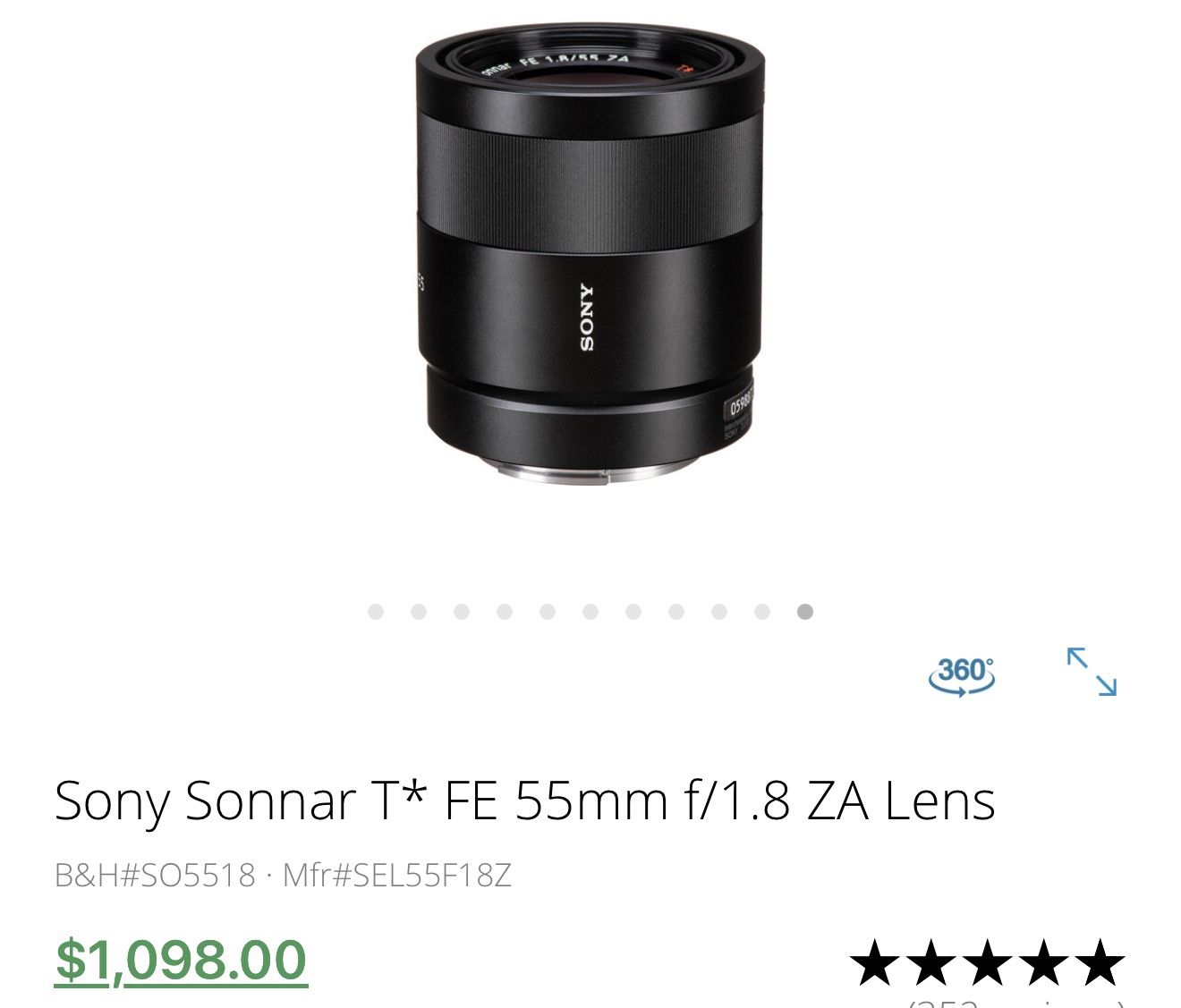 Sony Len 1.8/55 Mm 