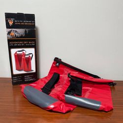 Portable Travel Red CampSmart Adventure Dry Bags 2 Piece 10 And 15 Liter Sizes Set New In Box