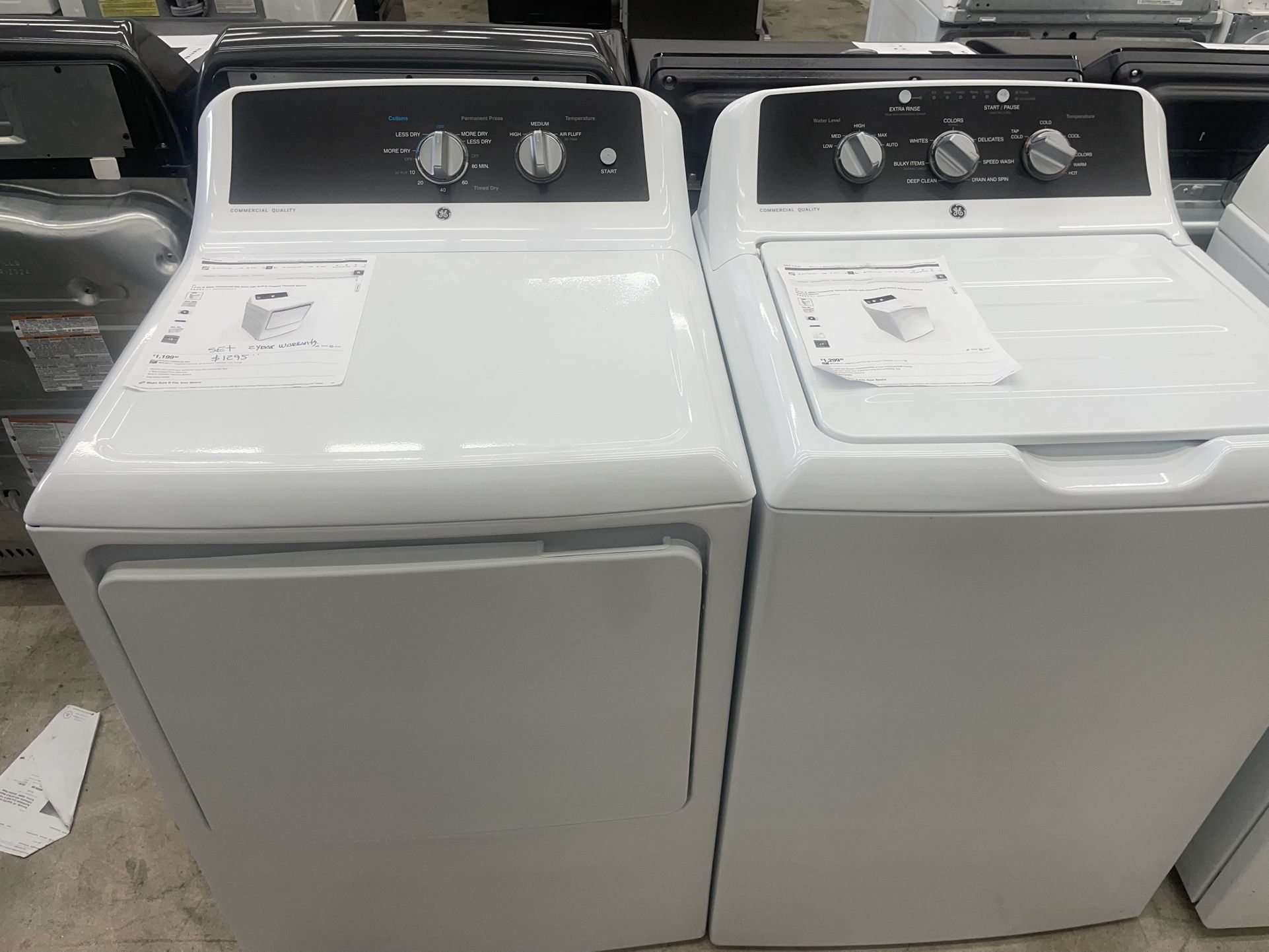 GE Commercial Washer And Dryer Set