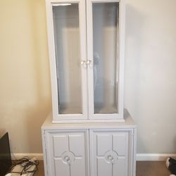 Silver China Cabinet 