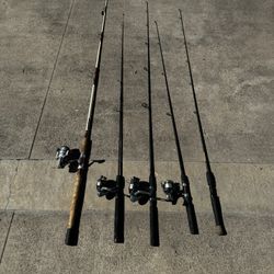 5 Fishing rods 