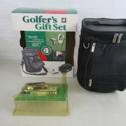 Golfer Gift Set: Golf Bag Cooler & Cell Phone Tote Ball Monogramer New


