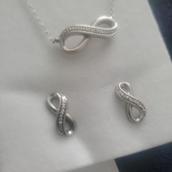 Kay Infinity Necklace And Earrings 